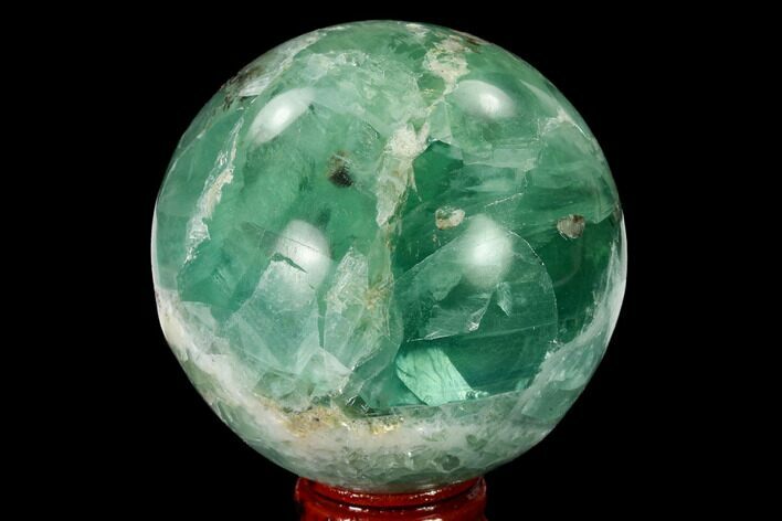 Polished Green Fluorite Sphere - Mexico #153365